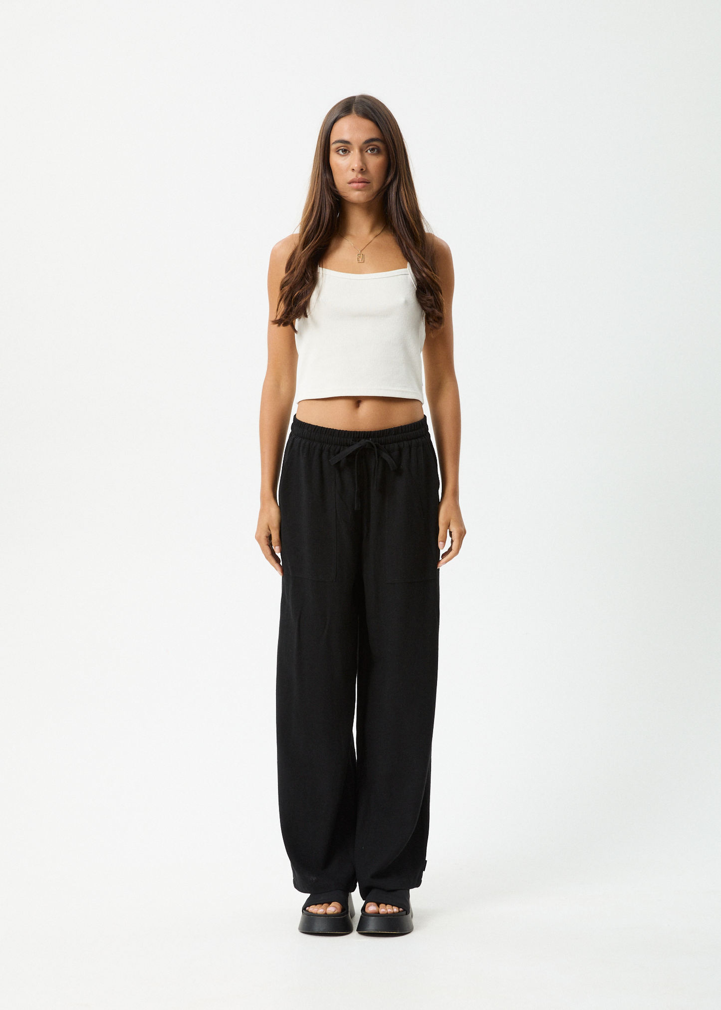 Affend Womens Amaya - Wide Leg Pant - Black