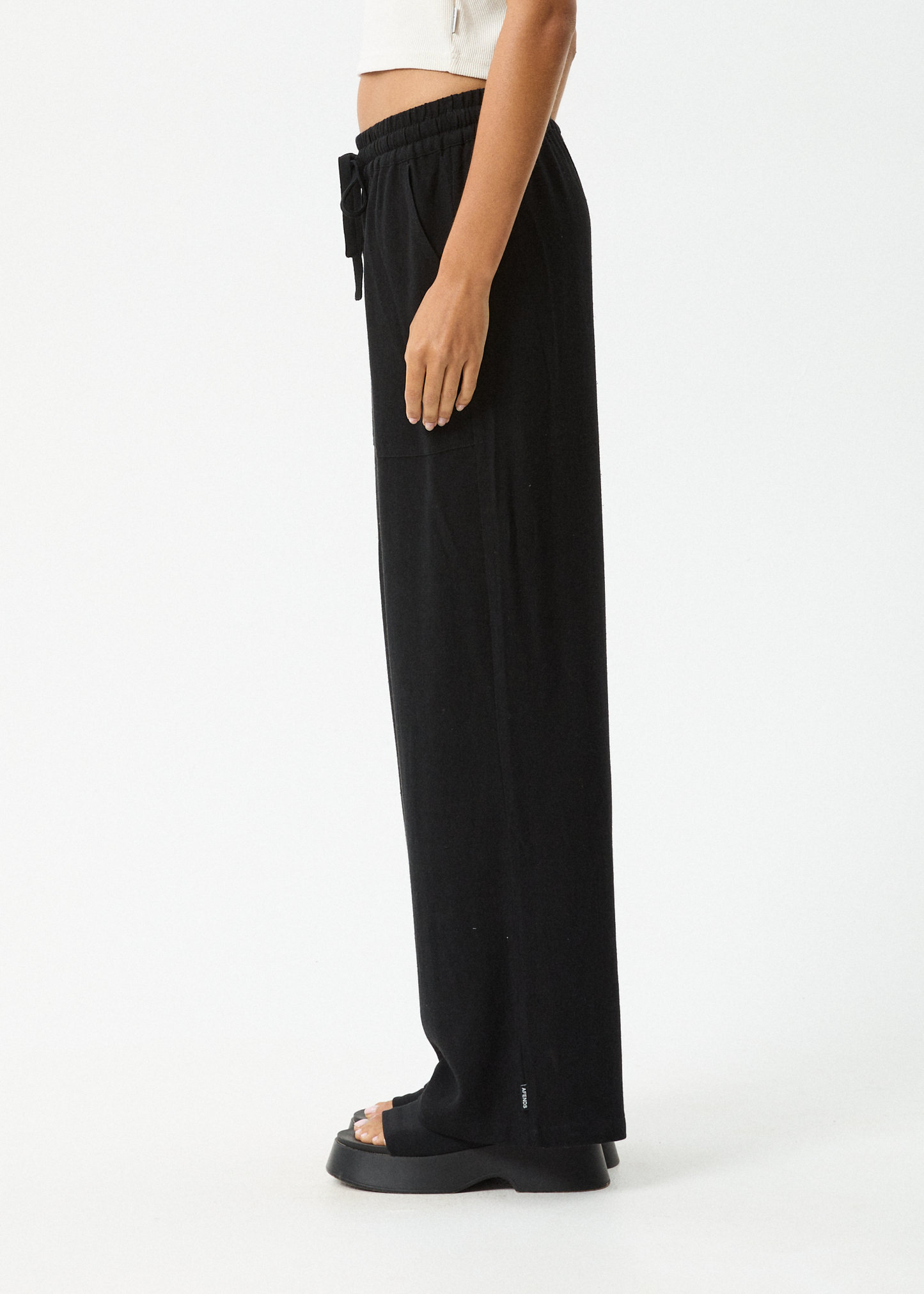 Affend Womens Amaya - Wide Leg Pant - Black