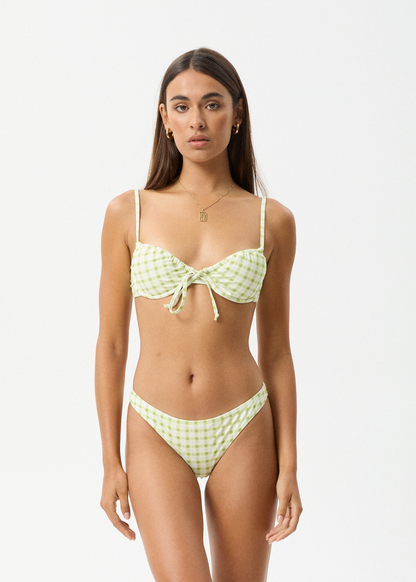 Affend Womens Darcy - Check Bikini Bottom - Lemongrass Check