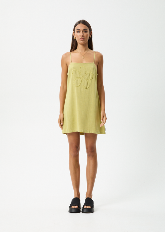 Affend Womens Amaya - Mini Dress - Lemongrass