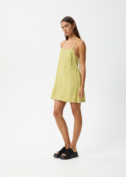 Affend Womens Amaya - Mini Dress - Lemongrass