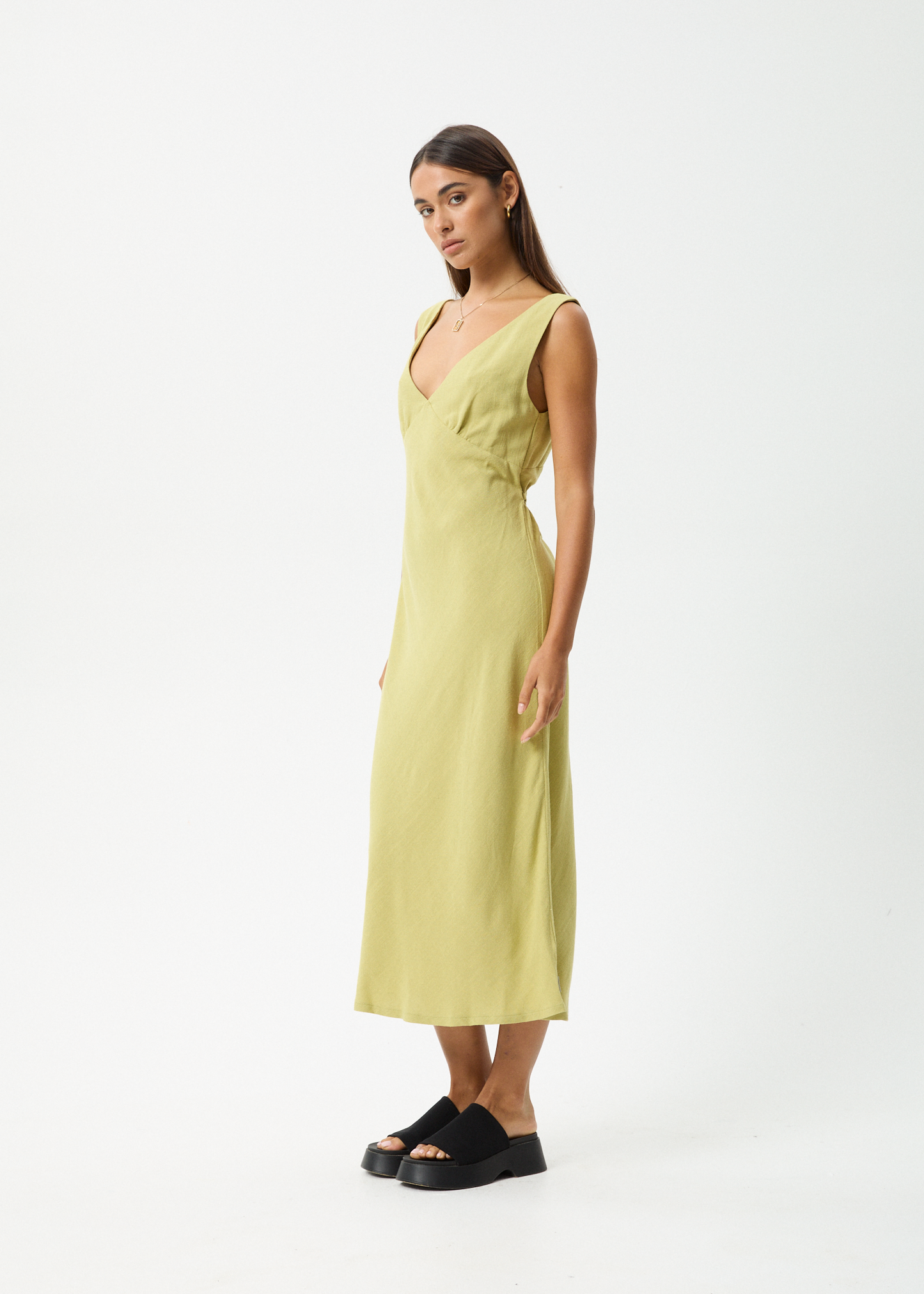 Affend Womens Amaya - Maxi Dress - Lemongrass