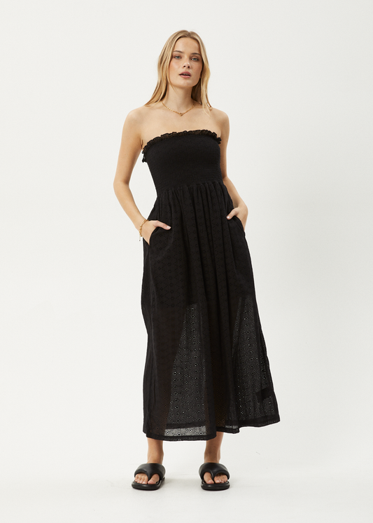 Affend Womens Marlow - Strapless Maxi Dress - Black