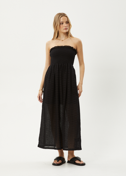 Affend Womens Marlow - Strapless Maxi Dress - Black