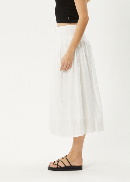 Affend Womens Marlow - Midi Skirt - White