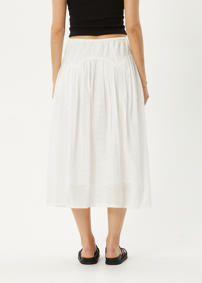 Affend Womens Marlow - Midi Skirt - White