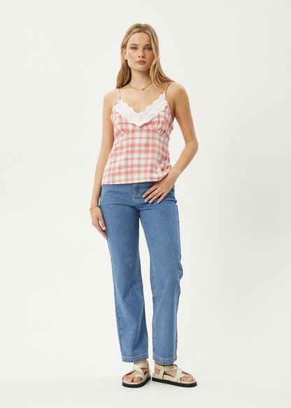 Affend Womens Kayla - Check Cami - Pink Check