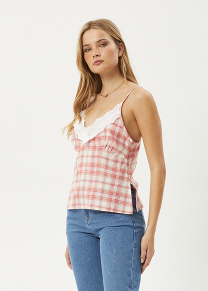 Affend Womens Kayla - Check Cami - Pink Check