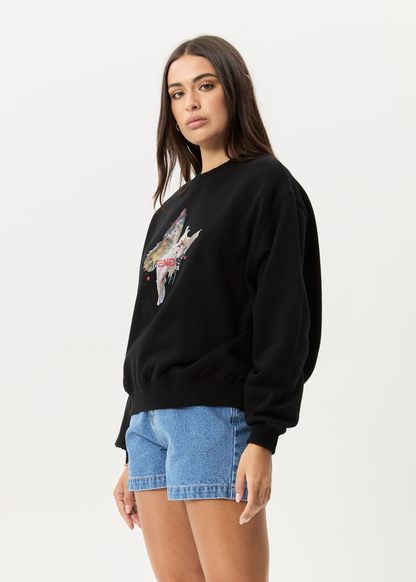 Affend Womens Pixie - Crew - Black