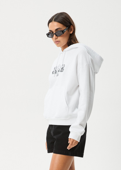 Affend Womens Bonfire - Pull On Hood - White