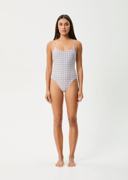 Affend Womens Drew Check - One Piece - Taupe Check