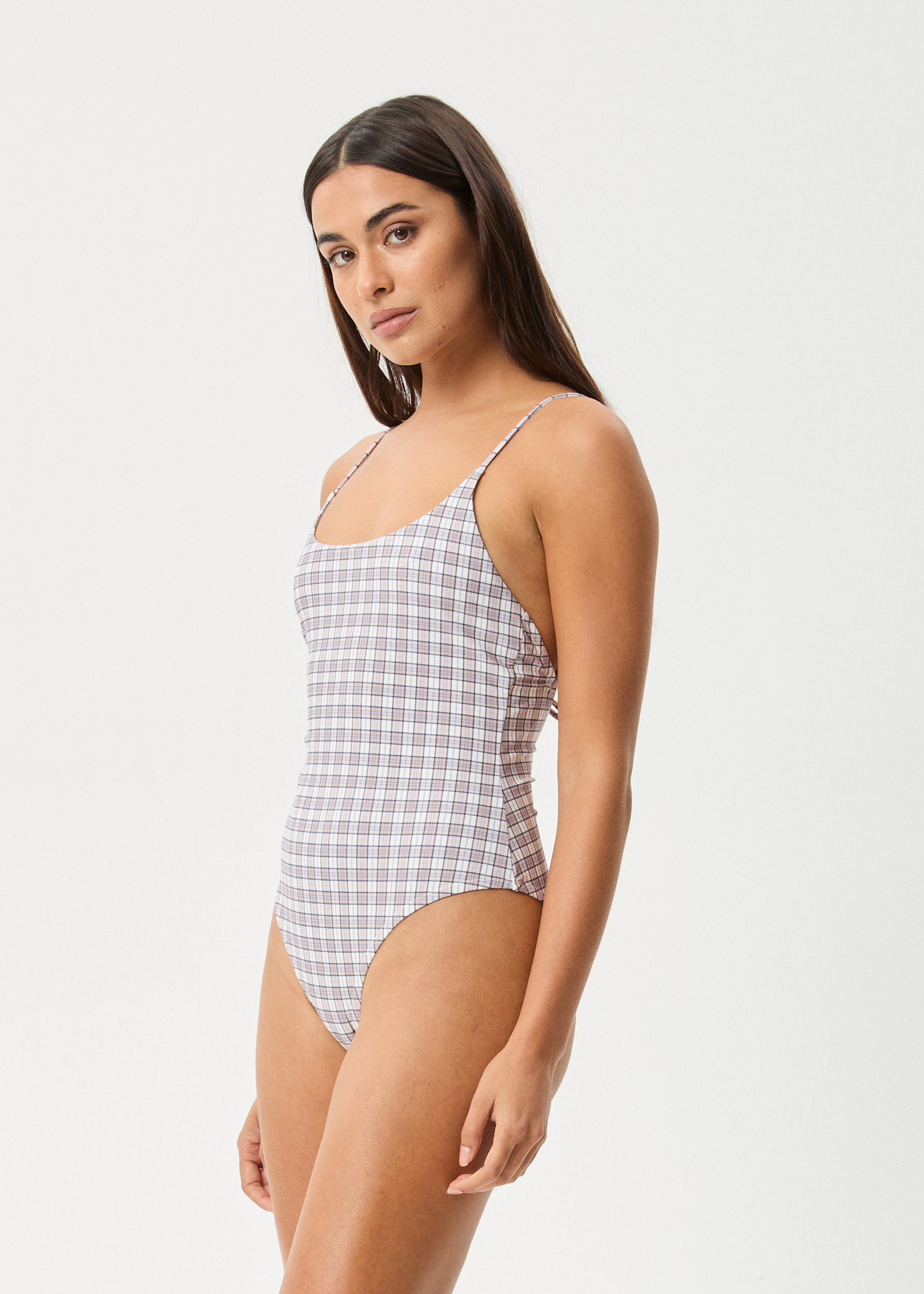 Affend Womens Drew Check - One Piece - Taupe Check